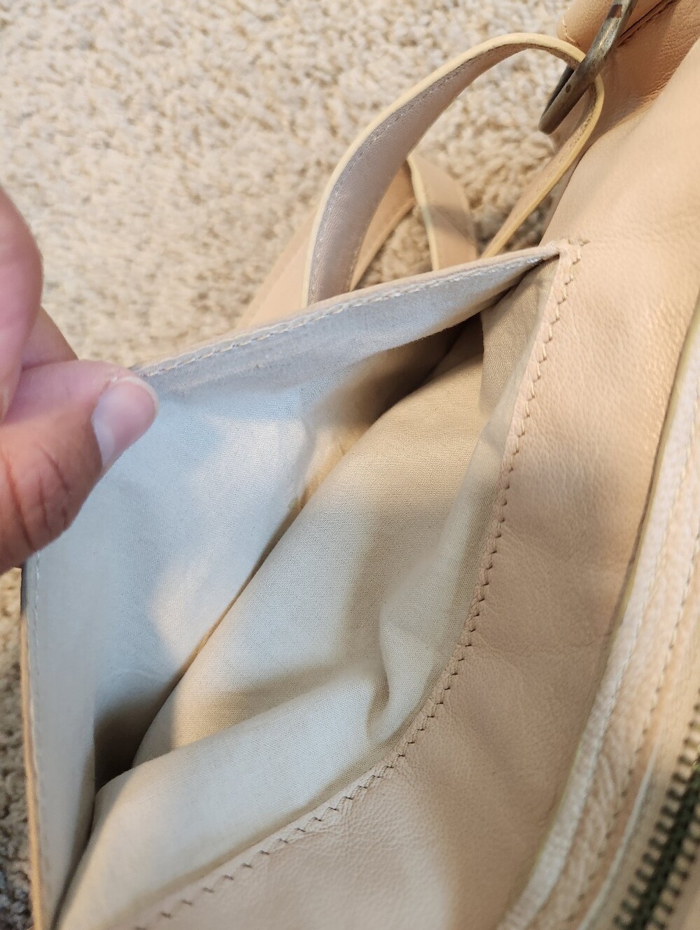 Free People Jagger Leather Sling Bag In Mineral - Picture 9 of 10